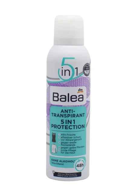 Дезодорант-антиперспірант 5в1 Protection 200 мл Balea (259454367)