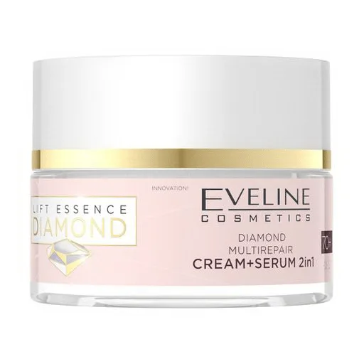 Крем-сироватка для обличчя Eveline DIAMOND Lift Essence ущільнення та відновлення 70+, 50 мл