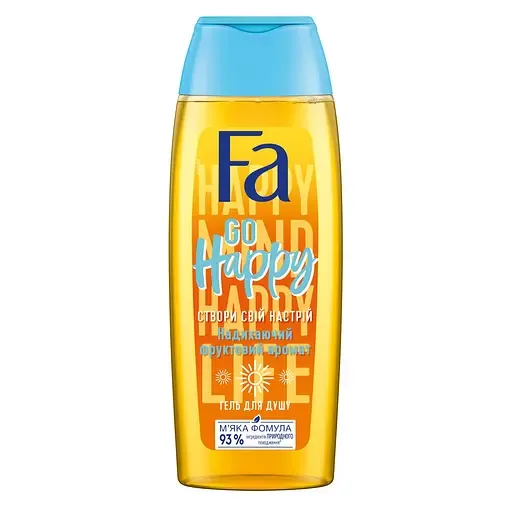 Гель для душу Fa Створи свій настрій Go Happy з фруктовим ароматом, 250 мл