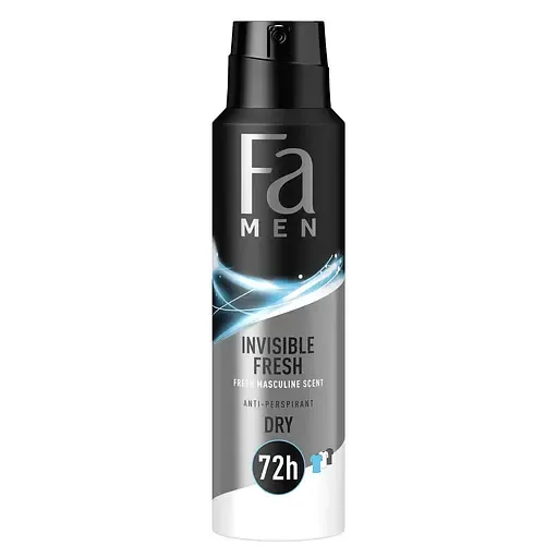 Антиперспірант-спрей Fa Men Invisible Fresh зі свіжим ароматом, 150 мл