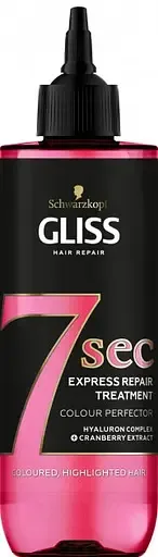 Експрес-маска Gliss Color Perfector 7 секунд, для фарбованого та мелірованого волосся, 200 мл