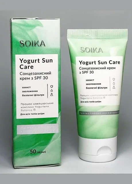 Soika Крем для обличчя сонцезахисний SPF30 та пребіотичним комплексом Yogurtene Balance 50 мл(4820238721166) — Крем, Україна (299396645)