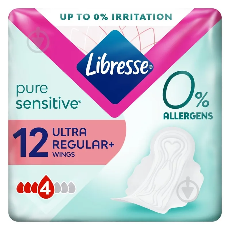 Прокладки гігієнічні Libresse Pure Sensitive Ultra Нормал 12 шт.