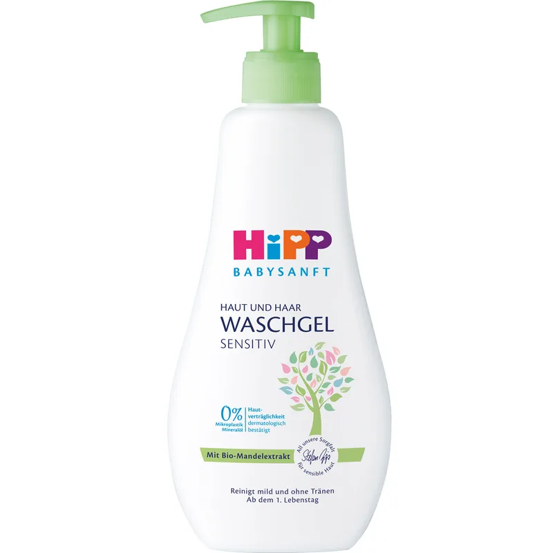Гель для купання дитячий HIPP (Хіпп) Baby Sanft (Бебі Санфт) для тіла та волосся 400 мл