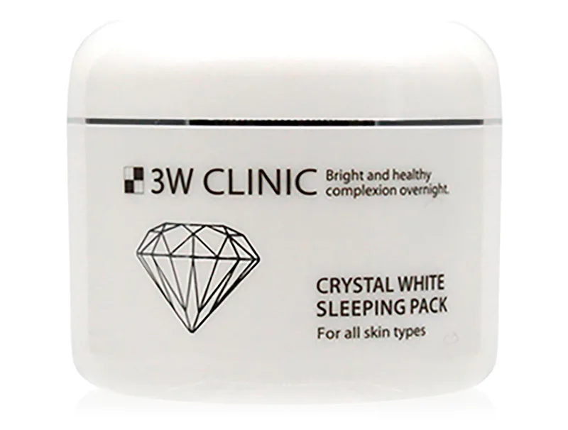 Охолоджуюча відбілююча нічна маска для обличчя 3W Clinic Crystal White Sleeping Pack, 100мл