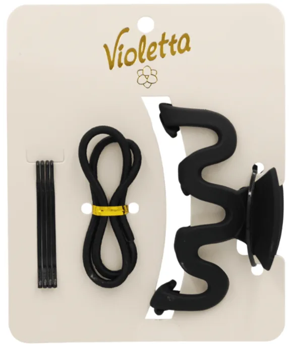 Набір для волосся Violetta (1 краб + 2 резинки + 4 невидимки) 1 шт
