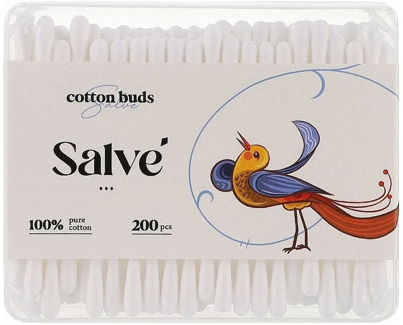 Ватні палички Salve у коробці 200 шт.