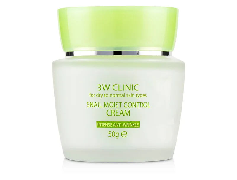 Антивіковий крем для обличчя з екстрактом слизу равлика 3W Clinic Snail Moist Control Cream, 50мл