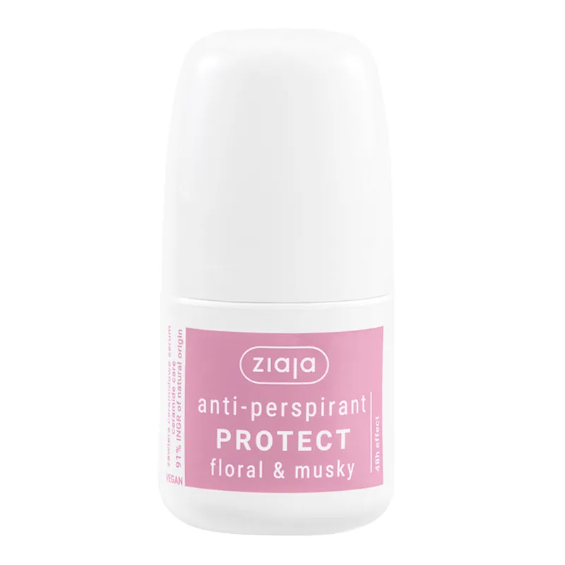 Ziaja Antiperspirant Protect антиперспірант roll-on аромати Floral & Musky 60 мл