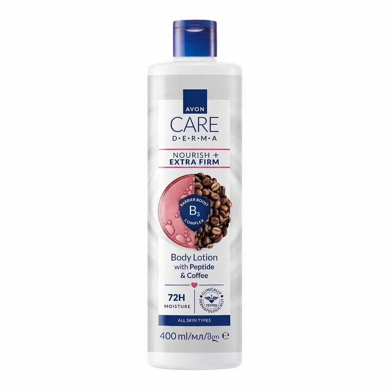 Avon Care Derma зміцнювальний бальзам для тіла Peptide & Coffee 400 мл