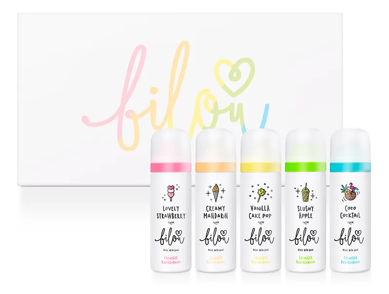 Подарунковий набір з 5 міні-пінок для душу Bilou Rainbow-Set