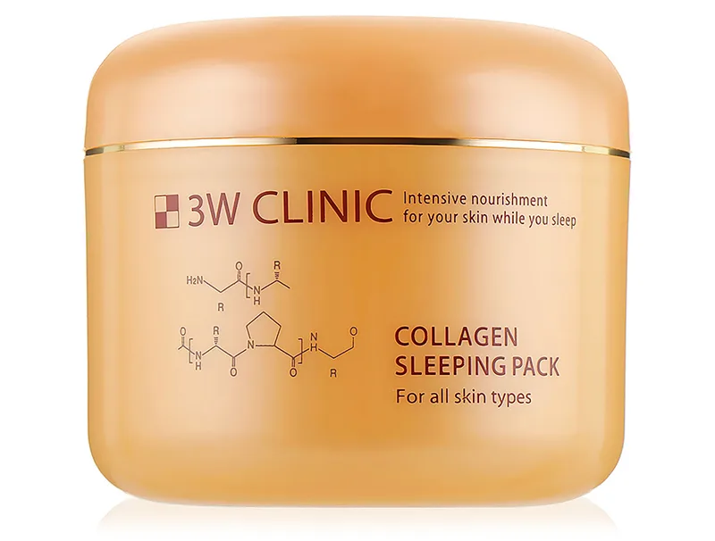 Зміцнююча нічна маска для обличчя з колагеном 3W Clinic Collagen Sleeping Pack, 100мл
