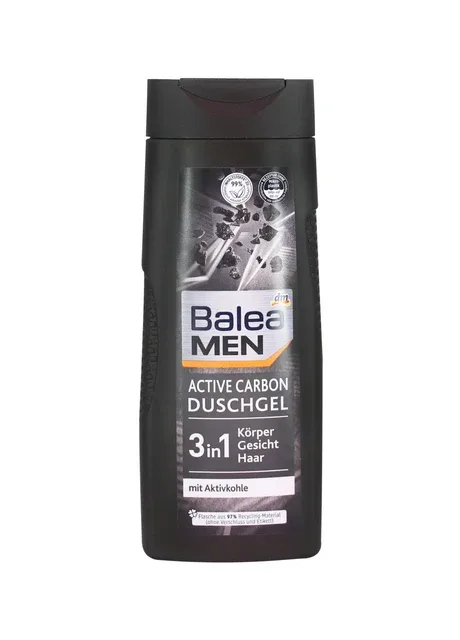 Гель для душу Men 3в1 Carbon 300 мл Balea (257627002)