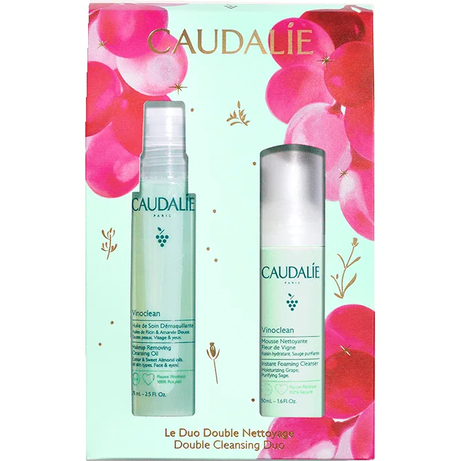 Набір Caudalie (Кодалі) Vinoclean Duo (Олія Vinoclean для зняття макіяжу з обличчя/очей 75 мл+Мус для очищення обличчя Fleur de Vigne 50 мл)