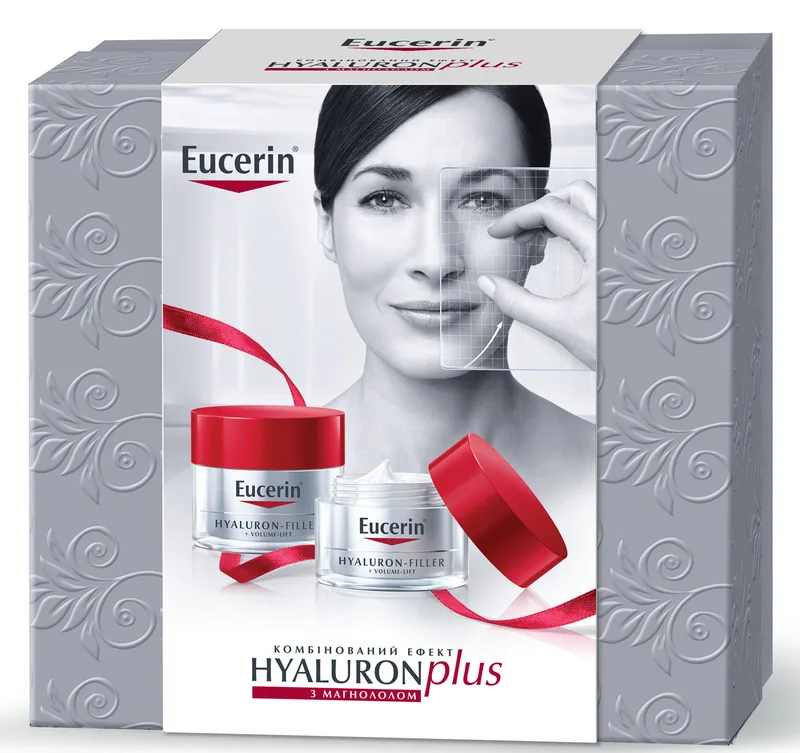 Набір Eucerin (Юцерін) Hyaluron-Filler + Volume-Filler (Денний крем 50 мл + Нічний крем 50 мл -50% на другий)