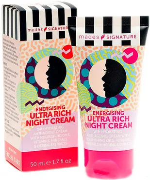 Нічний крем з комплексом харчування і зволоження шкіри Mades Cosmetics Signature Energising Ultra Rich Night Cream