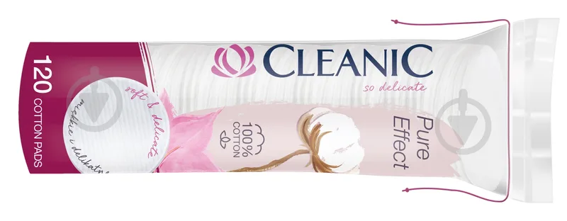 Ватні диски Cleanic pure effect soft touch 120 шт.