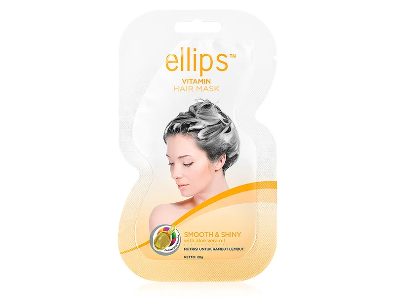 Маска для волосся «Розкішне сяйво» з олією алое вера Ellips Vitamin Hair Mask Smooth & Shiny With Aloe Vera Oil, 20г