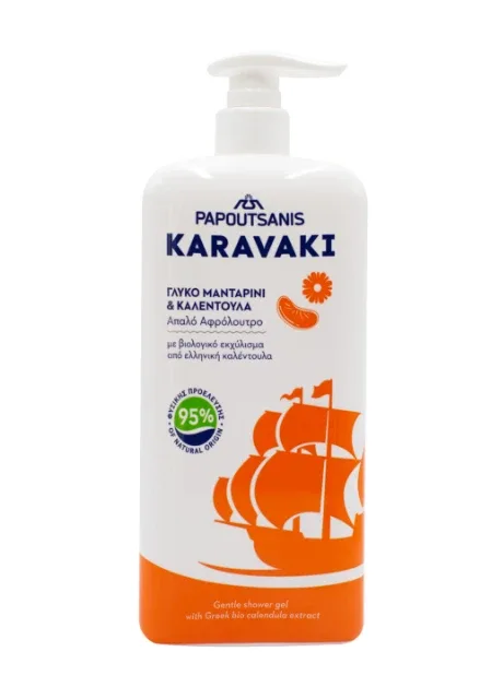 Гель для душу / піна для ванни Календула та Мандарин 750 мл Karavaki (253850777)