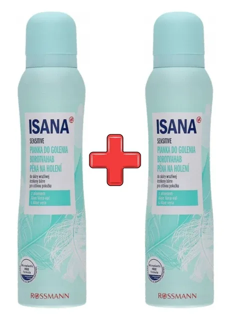 Набір пінок для гоління Sensitive Aloe Vera 150 мл х 2 шт Isana (322444638)