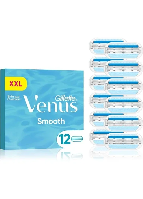 Картриджі змінні для гоління жіночі Gillette Smooth 12 шт. Venus (338427405)