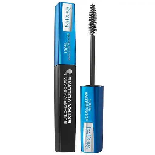 Туш для вій водостійка IsaDora Build-up Mascara Extra Volume 100% Waterproof відтінок 20 (Black) 12 мл (345175)