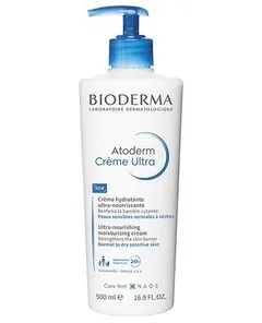 Bioderma Atoderm Crème Ultra (500 мл) – поживний і зволожувальний крем для сухої та чутливої шкіри, який інтенсивно живить