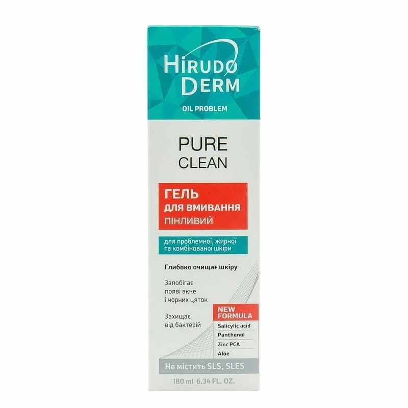Гель для умивання HIRUDO DERM (Гірудо дерм) Oil Problem Pure Clea (Оіл Проблем Пур Кліа) пінливий 180 мл