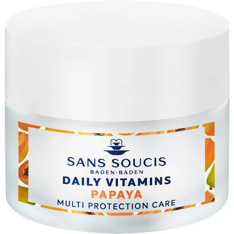 Догляд Sans Soucis (Сан Сусі) Daily Vitamins мультизахисний Папайя для нормальної та сухої шкіри 50 мл