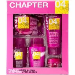 Дорожній набір з екстрактами "Лічі та Лотоса" Mades Cosmetics Chapter Travel Kit Lychee & Lotus (b/wash/100ml + b/milk/100ml + h/cr/100ml + soap/50g + l/balm/15ml)