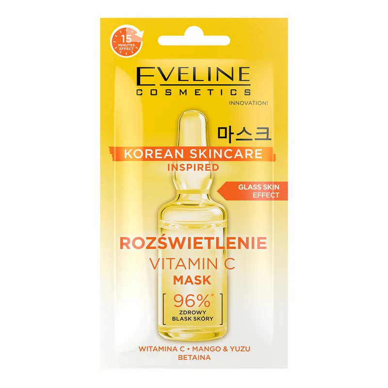 Eveline Cosmetics Korean Skincare Vitamin C освітлююча маска для обличчя 8 мл