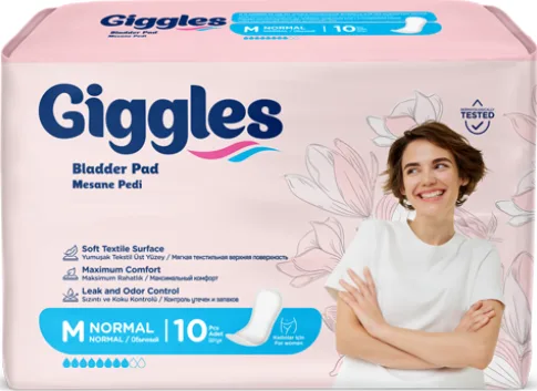 Прокладки урологічні жіночі Giggles Bladder Pad M Normal 10 шт. 8 кап.
