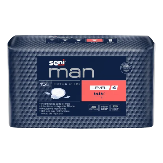 Прокладки урологічні для чоловіків SeniI Man Extra Plus Level 4 15 шт.