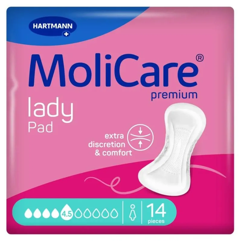 Прокладки урологічні при нетриманні сечі легкого ступеня MoliCare Premium lady pad 4,5 краплі 14 шт. (1762626591)