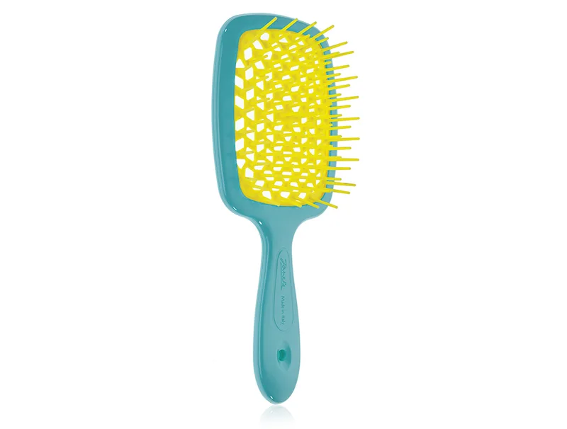 Гребінець для волосся Janeke Superbrush Turquoise Yellow