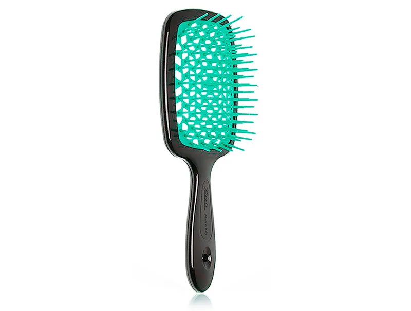 [Janeke] Гребінець SUPER BRUSH чорний з бірюзовим
