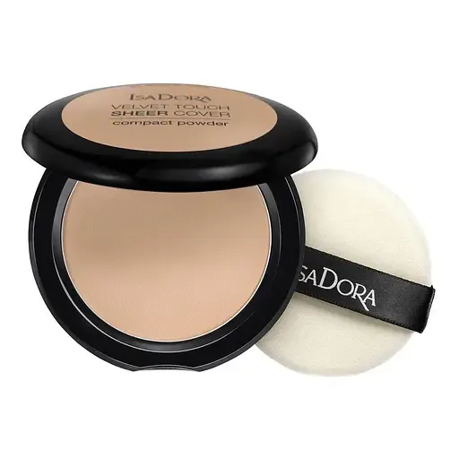 Компактна пудра для обличчя IsaDora Velvet Touch Sheer Cover Compact Powder, відтінок 46 (Warm Beige), вага 10 г (551377)