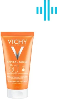 Сонцезахисний крем Vichy Capital Idéal Soleil Velvety Cream Complexion SPF 50+ для обличчя 50 мл (3337871324445)