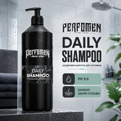 Щоденний шампунь для волосся PerfomeN Daily Shampoo 1000 мл pH 5.5 для м’якого очищення шкіри голови