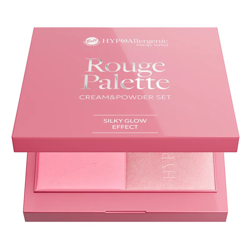 Bell Hypoallergenic Rouge Palette Cream&Powder Set гіпоалергенна палетка рум’ян для обличчя 01 Romantic Twist 9,5 г