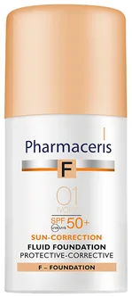Коригувальний захисний тональний флюїд Pharmaceris F SPF50+ Слонова кістка 30 мл (5900717154117)