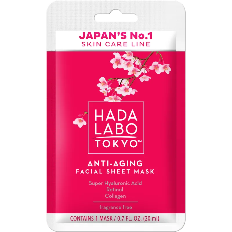 Маска Hada Labo Tokyo (Хада Лабо Токіо) Red для обличчя тканинна антивікова 1 шт.