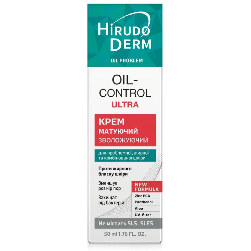 Крем для обличчя Біокон Hirudo Derm Oil Problem Anti-Acne Астіve Активний проти вугрів 50 мл