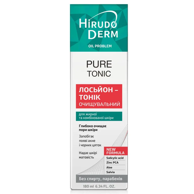 Лосьйон-тонік очисний Біокон Hirudo Derm Oil Problem Pure Tonic 180 мл