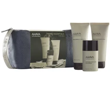 Набір чоловічий для подорожей Ahava Travel Kit for Men Time To Energize (clea/gel/100ml + sh/cr/100ml + lotion/50ml + bag)