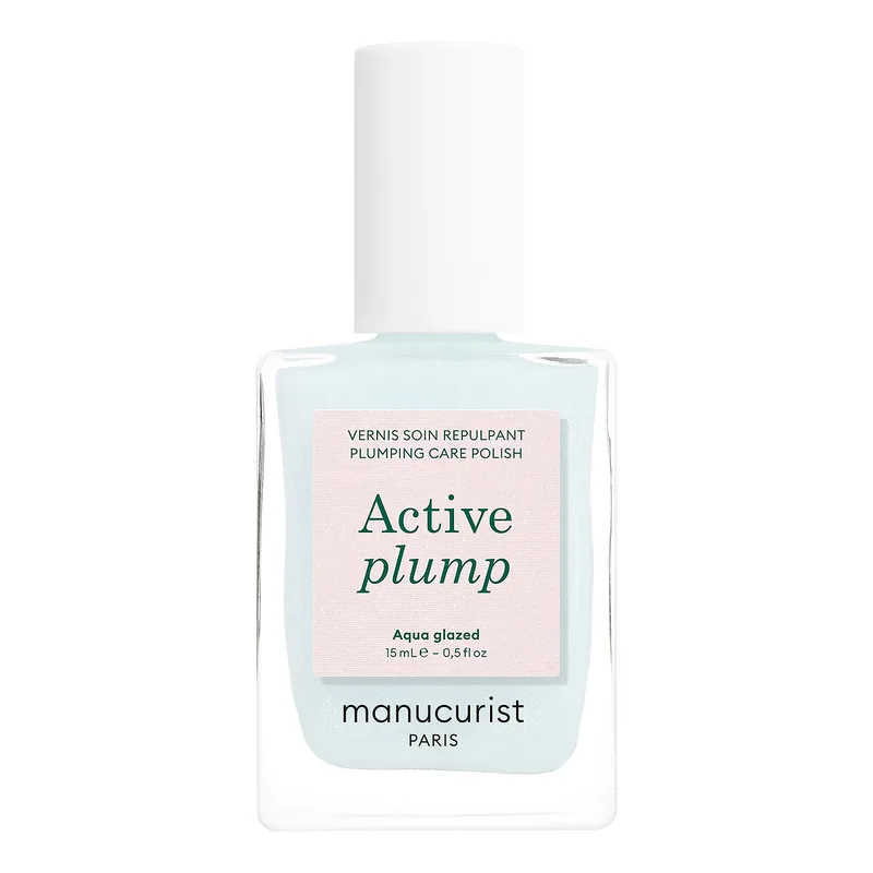 Manucurist Active Plump доглядаючий лак для нігтів з колагеном Aqua Glazed, 15 мл