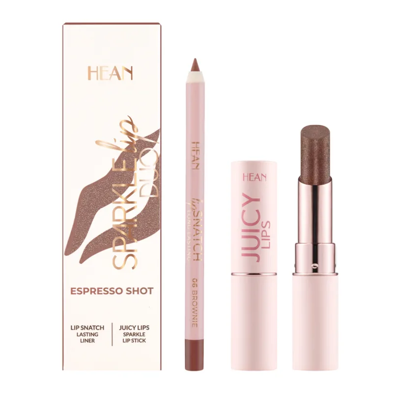Hean Sparkle Lip Duo набір блиск для губ та олівець Espresso Shot 4,6 г