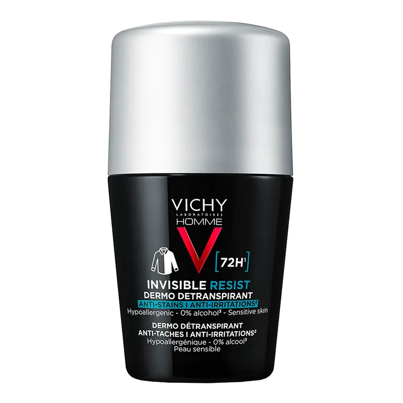 Кульковий дезодорант-антиперспірант Vichy (Віши) Homme Invisible Resist 72 години захисту 50 мл