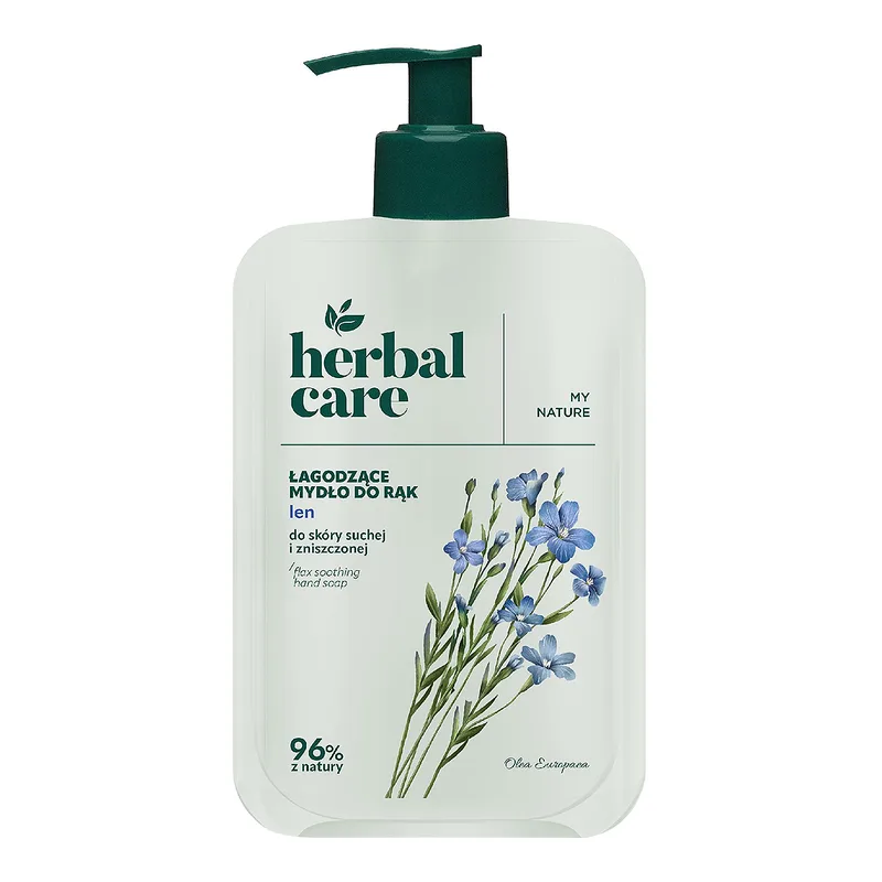 Farmona Herbal Care заспокійливе мило для рук для шорсткої та подразненої шкіри льон 500 мл