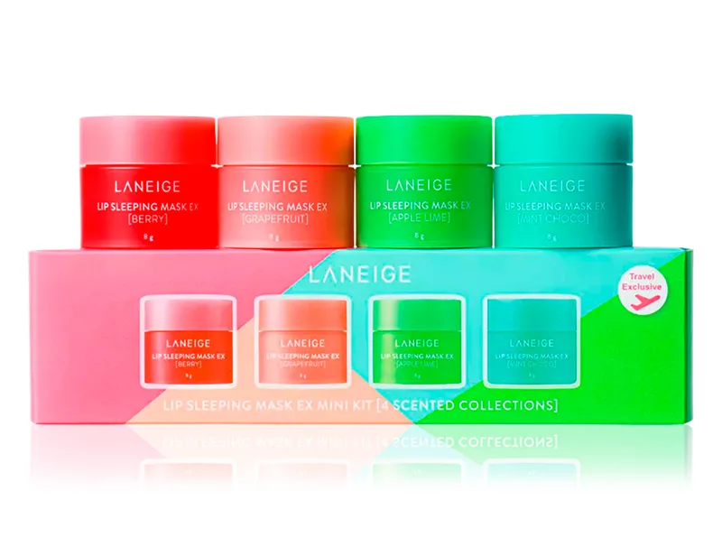Набір нічних масок для губ Laneige Lip Sleeping Mask Mini Kit, 4шт по 8г